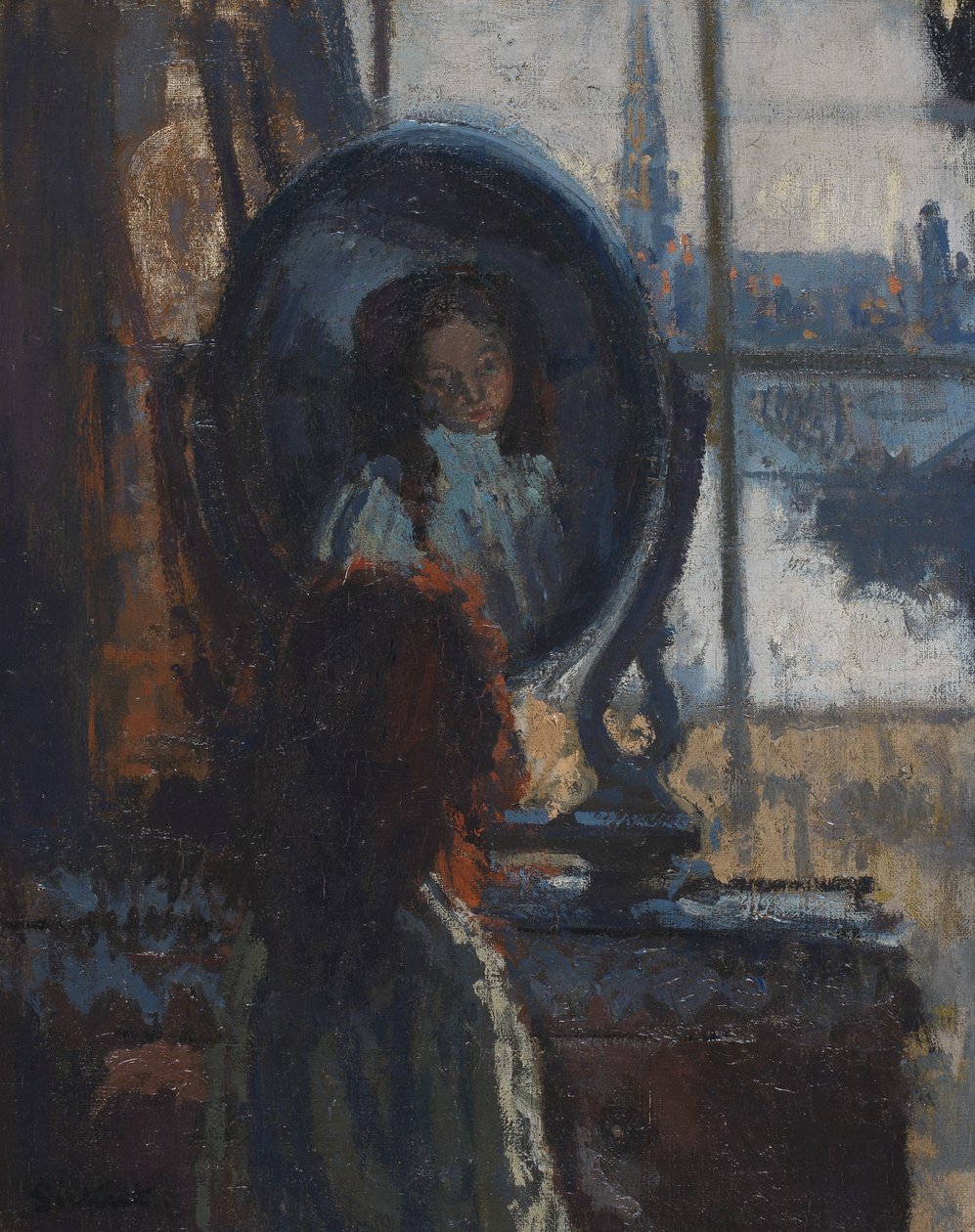 Aynadaki kız, küçük Rachel by Walter Richard Sickert