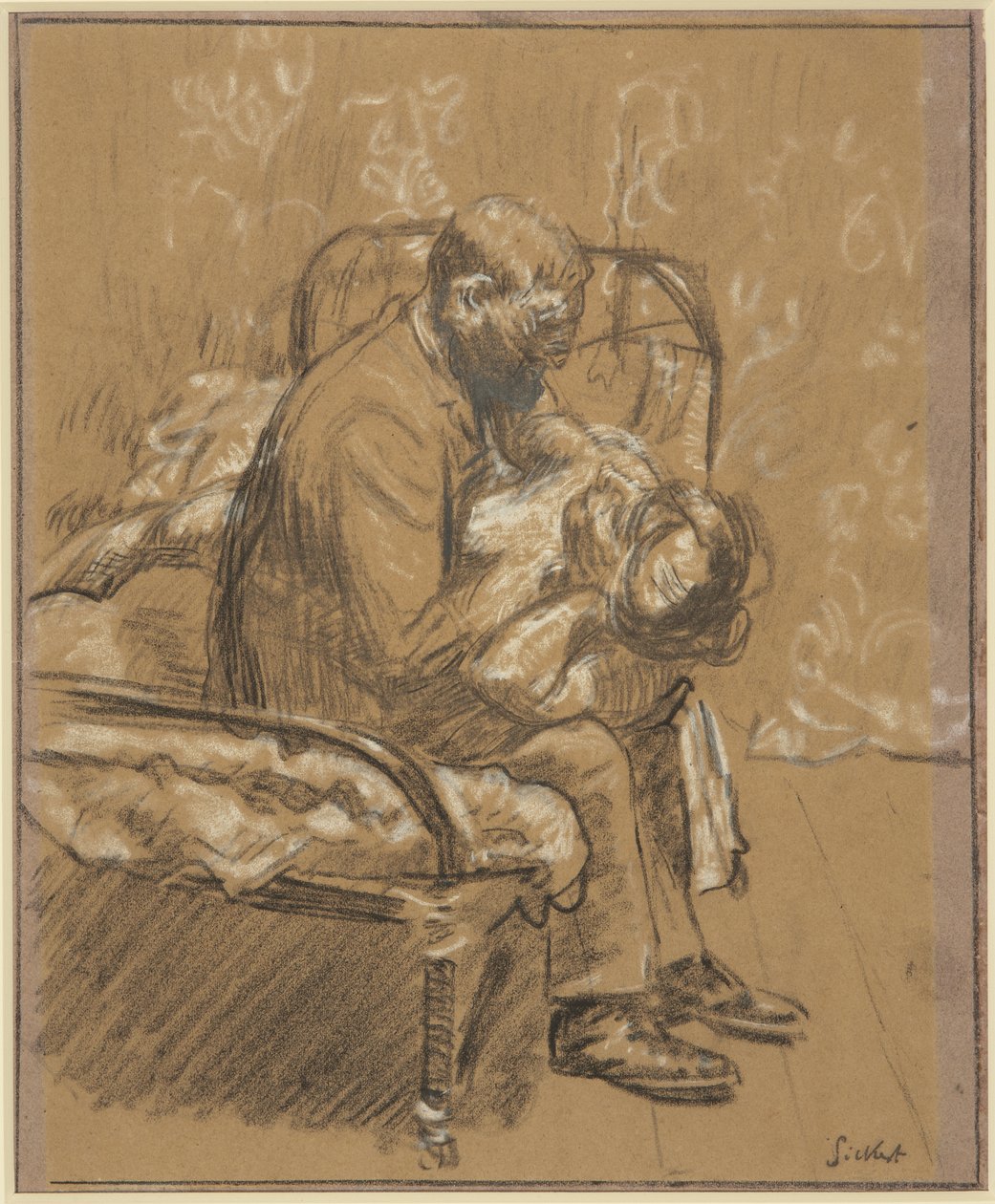 İkna, c.1908 (kağıt üzerinde tebeşir) by Walter Richard Sickert