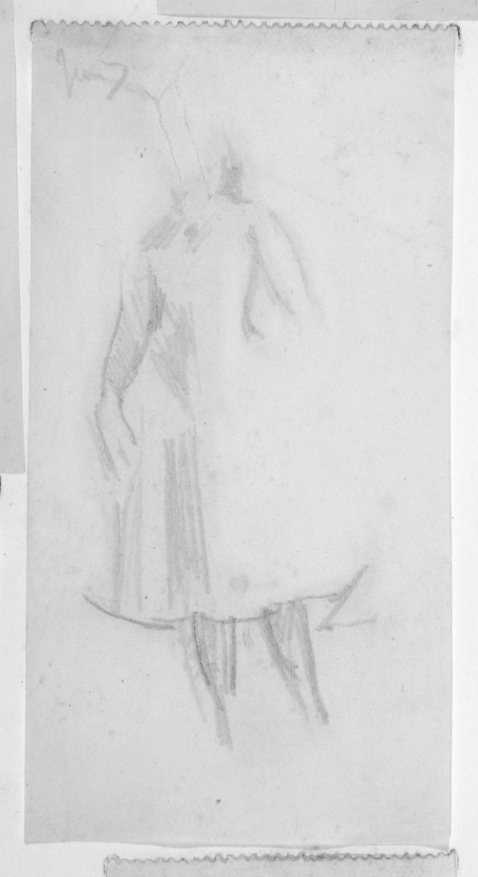 Bir kadın figürü taslağını by Walter Richard Sickert