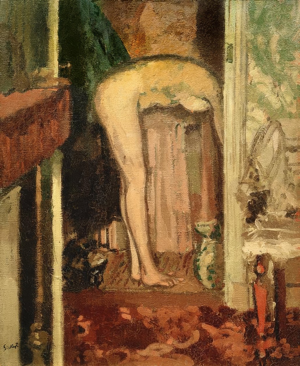 saçını yıkayan kadın by Walter Richard Sickert