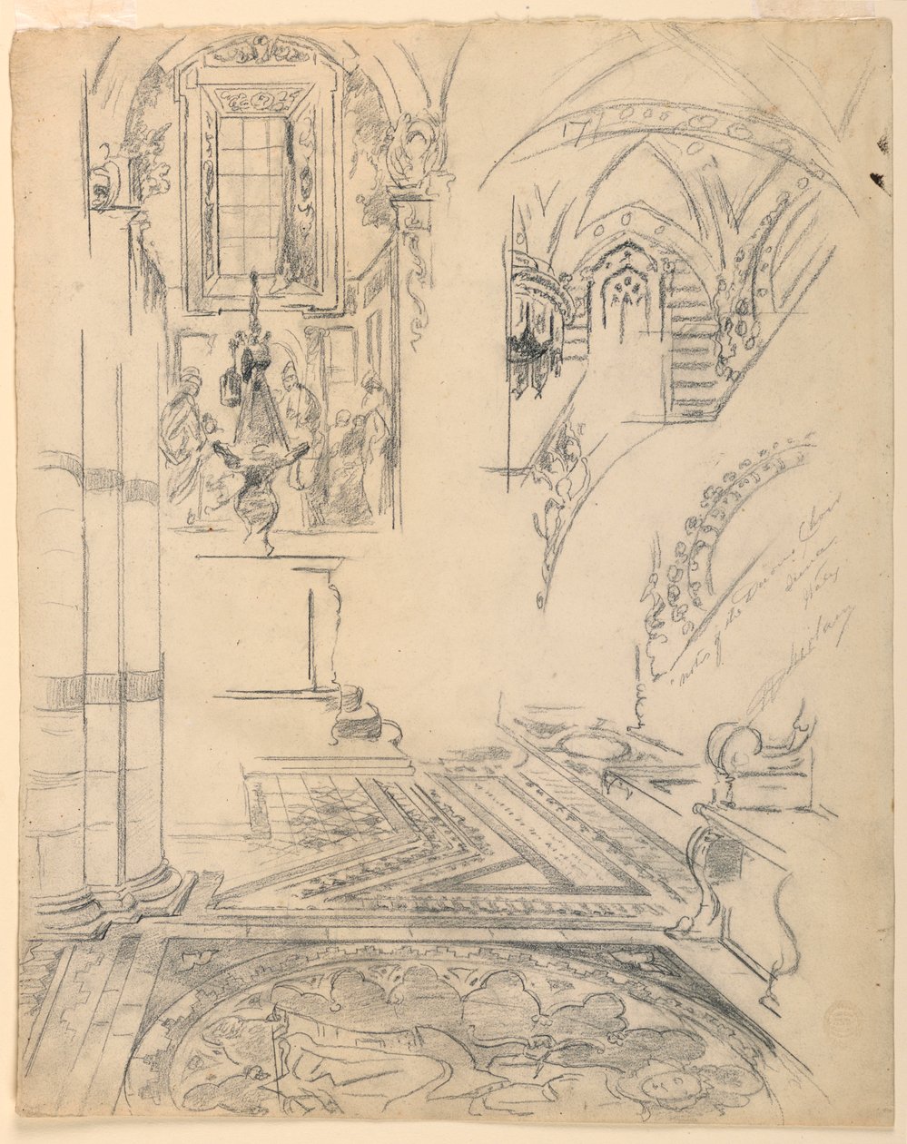 Duomo Korosunun Notları, Siena, İtalya by Walter Shirlaw