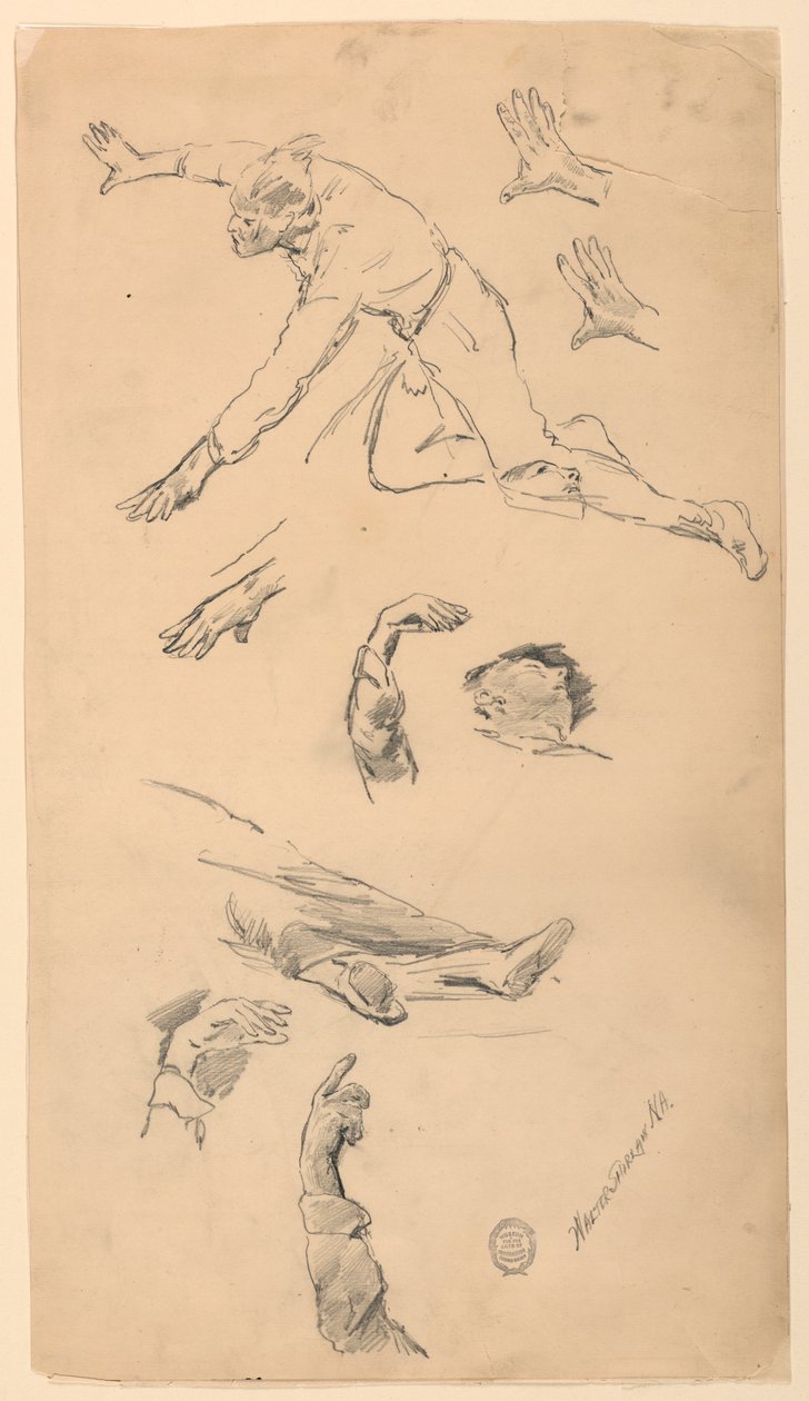 El ve Figür Çalışmaları by Walter Shirlaw