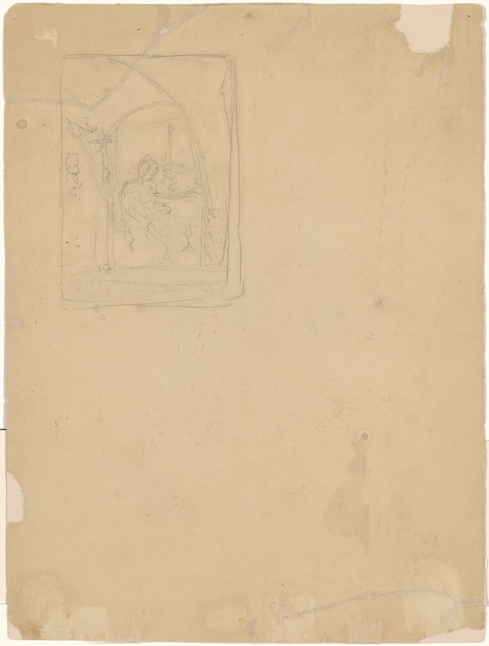 Bir İç Mekan Çalışması [verso] by Walter Shirlaw