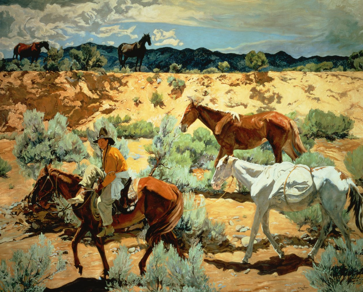 Güneybatı (tuval üzerine yağlı boya) by Walter Ufer