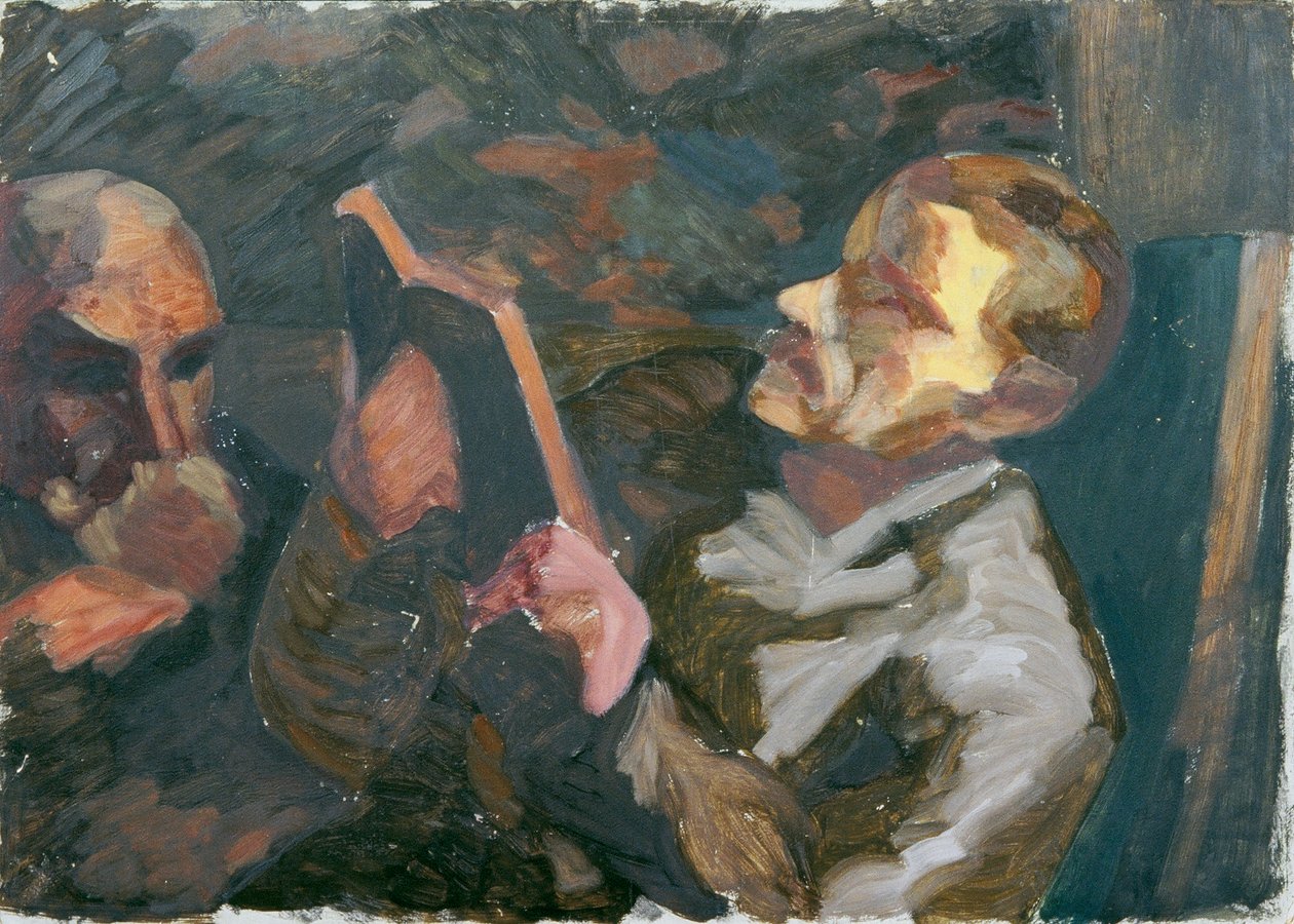yaşlı adam okuma by Walther Gamerith