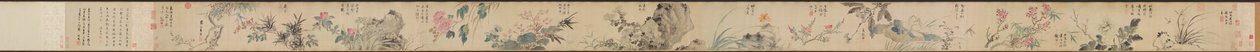 Dört Mevsim Çiçekleri, Şiirli, 1531. by Wang Guxiang