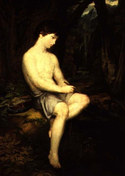 İtalyan Çoban Çocuk, c.1821-23 (tuval üzerine yağlı boya) by Washington Allston
