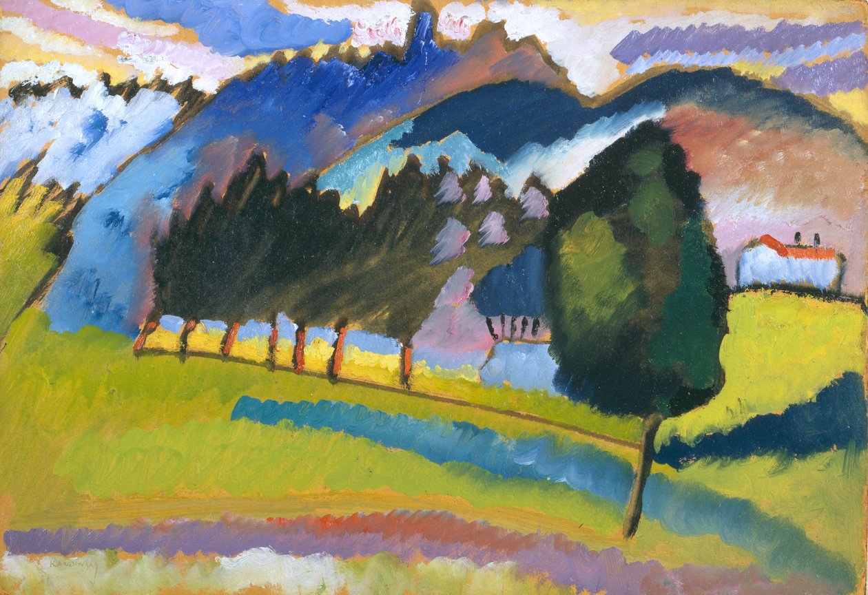 Rolling Hills ile Manzara by Wassily Kandinsky
