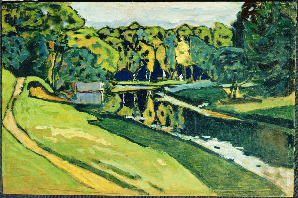 Sonbahar, 1900 (kontrplak üzerine yağlı boya) by Wassily Kandinsky