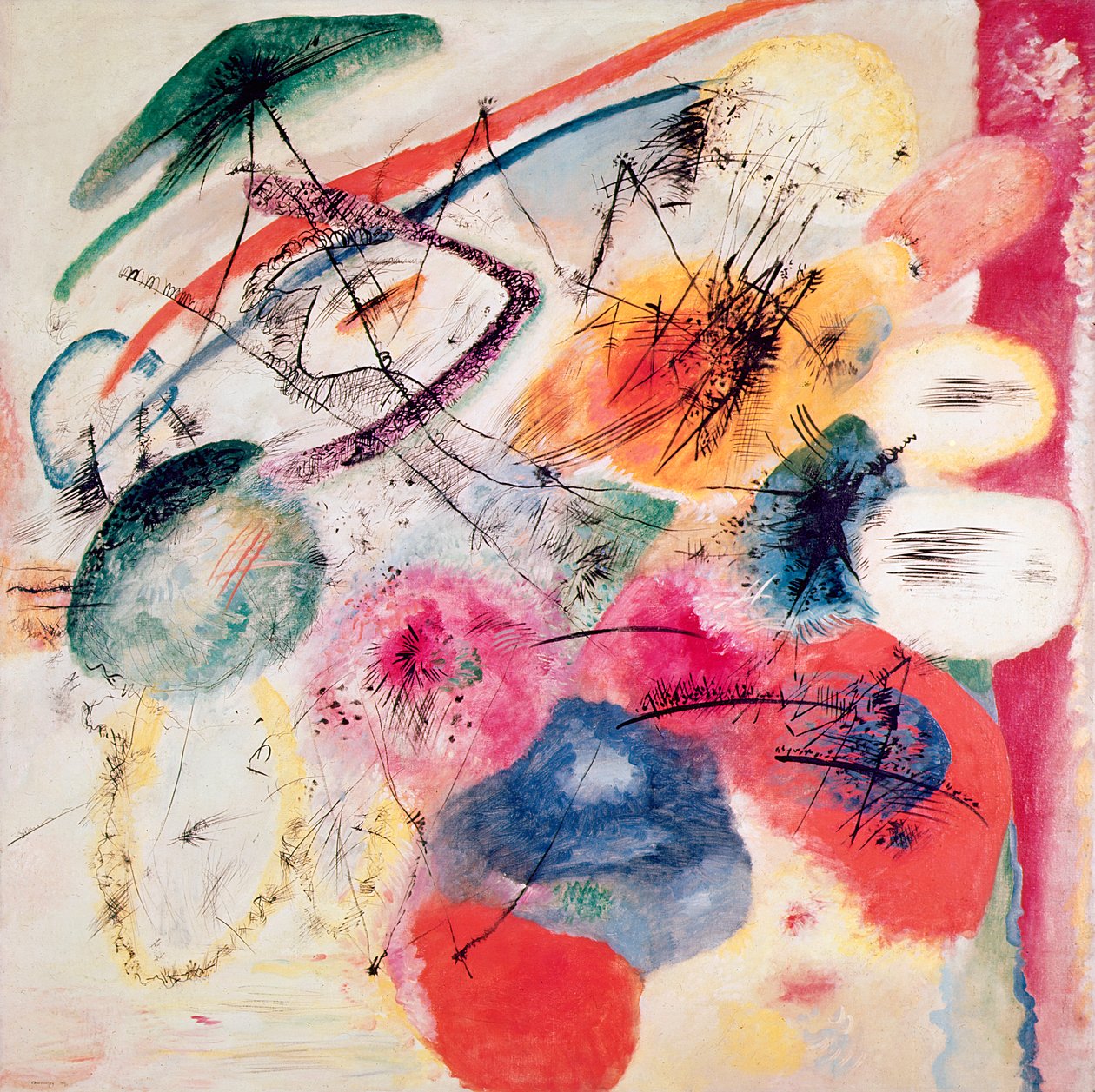 Siyah Çizgiler, Aralık 1913 by Wassily Kandinsky