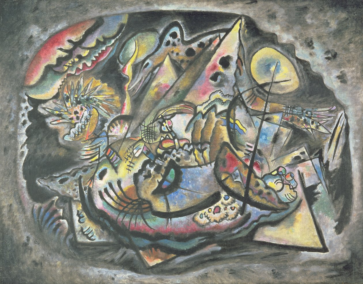 Kompozisyon: Gri Oval, 1917 by Wassily Kandinsky