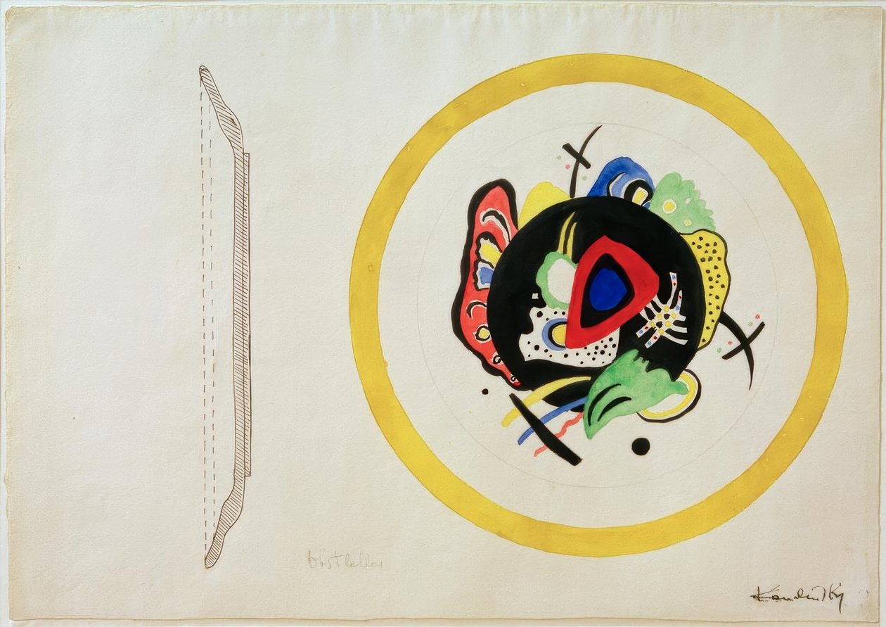 Meyve tabağı için tasarım by Wassily Kandinsky