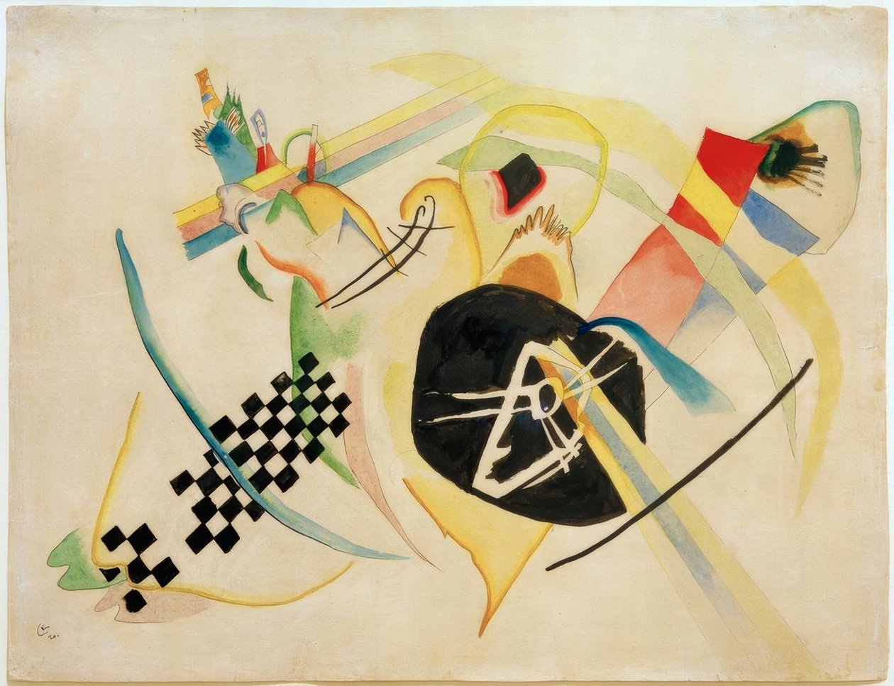 Auf Weiss I için Tasarım by Wassily Kandinsky