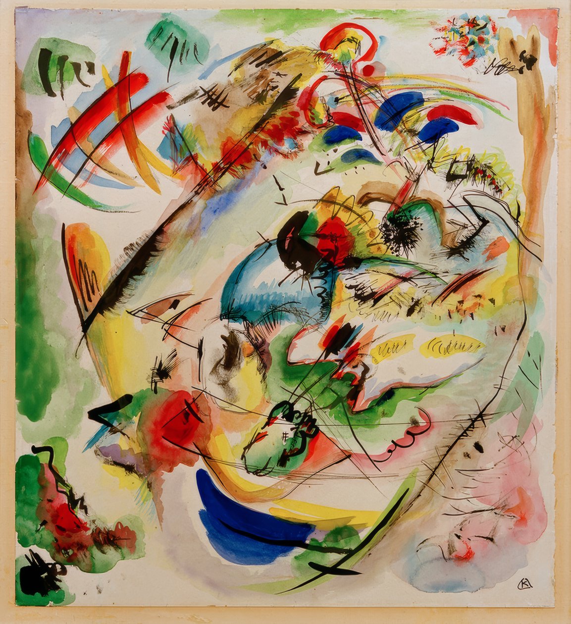 Rüya gibi doğaçlama için taslak by Wassily Kandinsky
