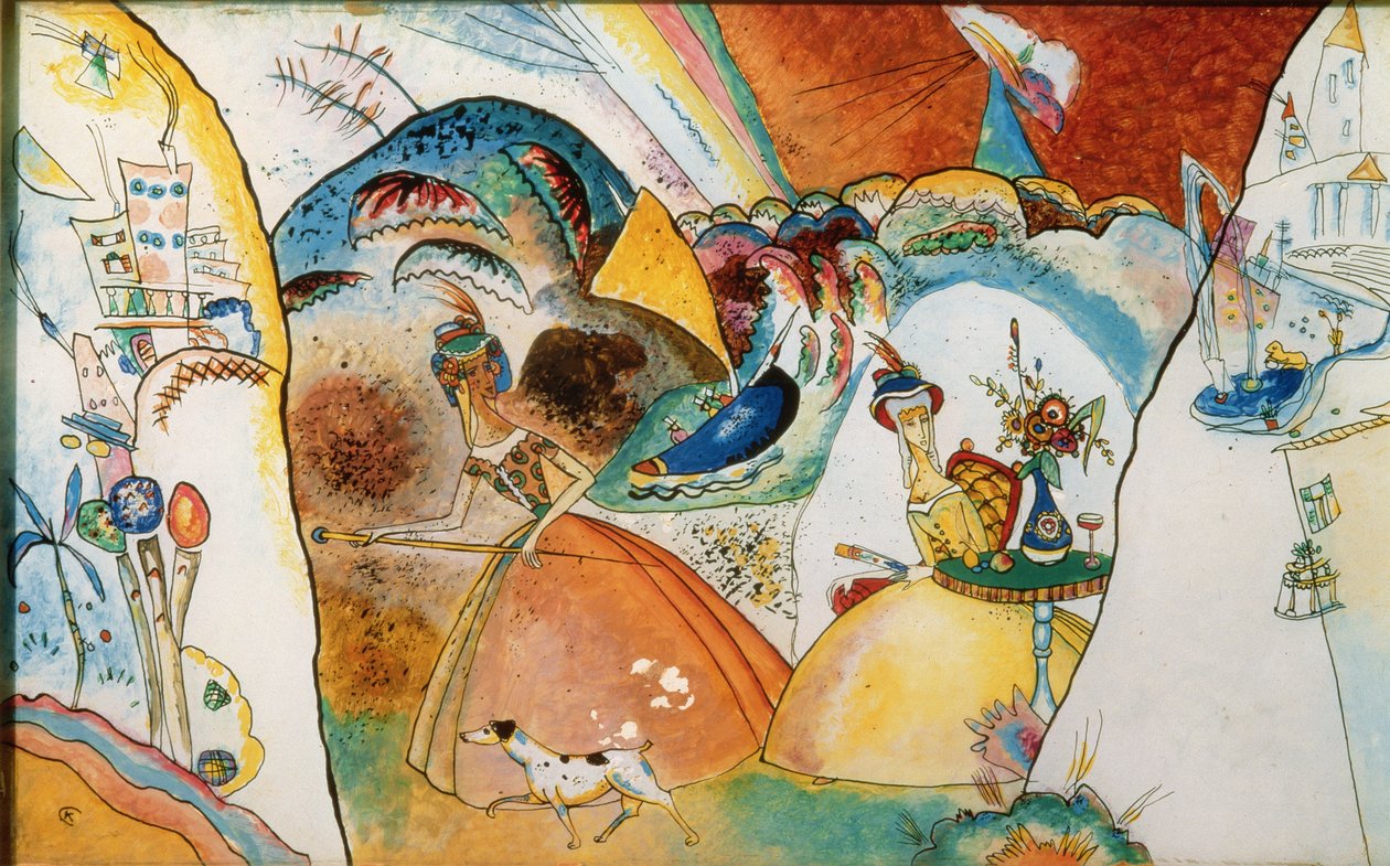 Manzaradaki Hanımlar, 1918 by Wassily Kandinsky