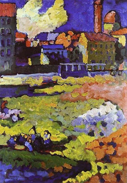St-Ursula Kilisesi ile Münih-Schwabing by Wassily Kandinsky