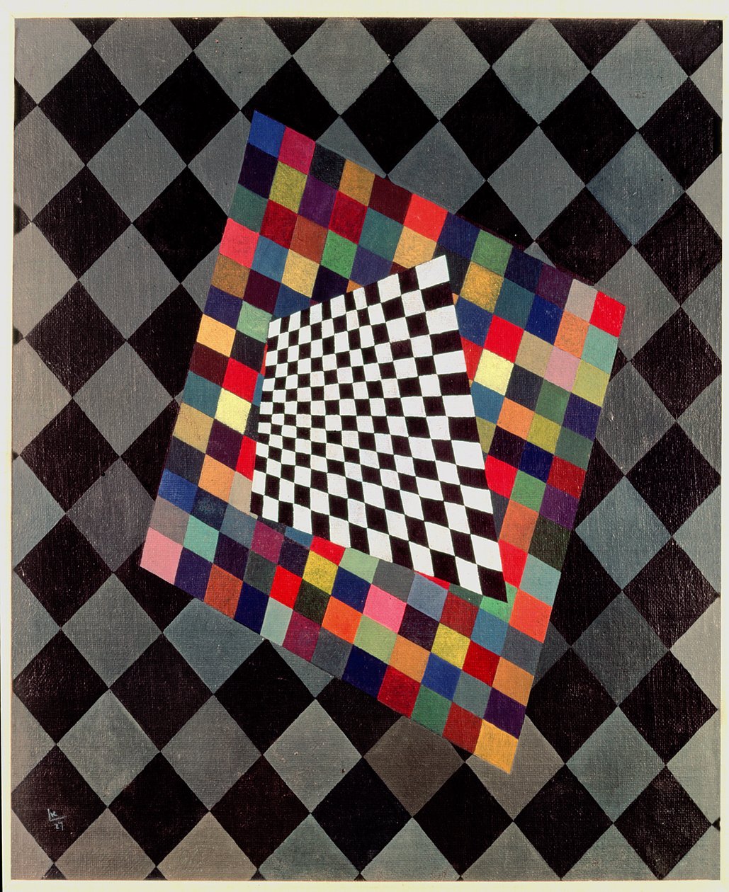 Kare, 1927 (panel) by Wassily Kandinsky