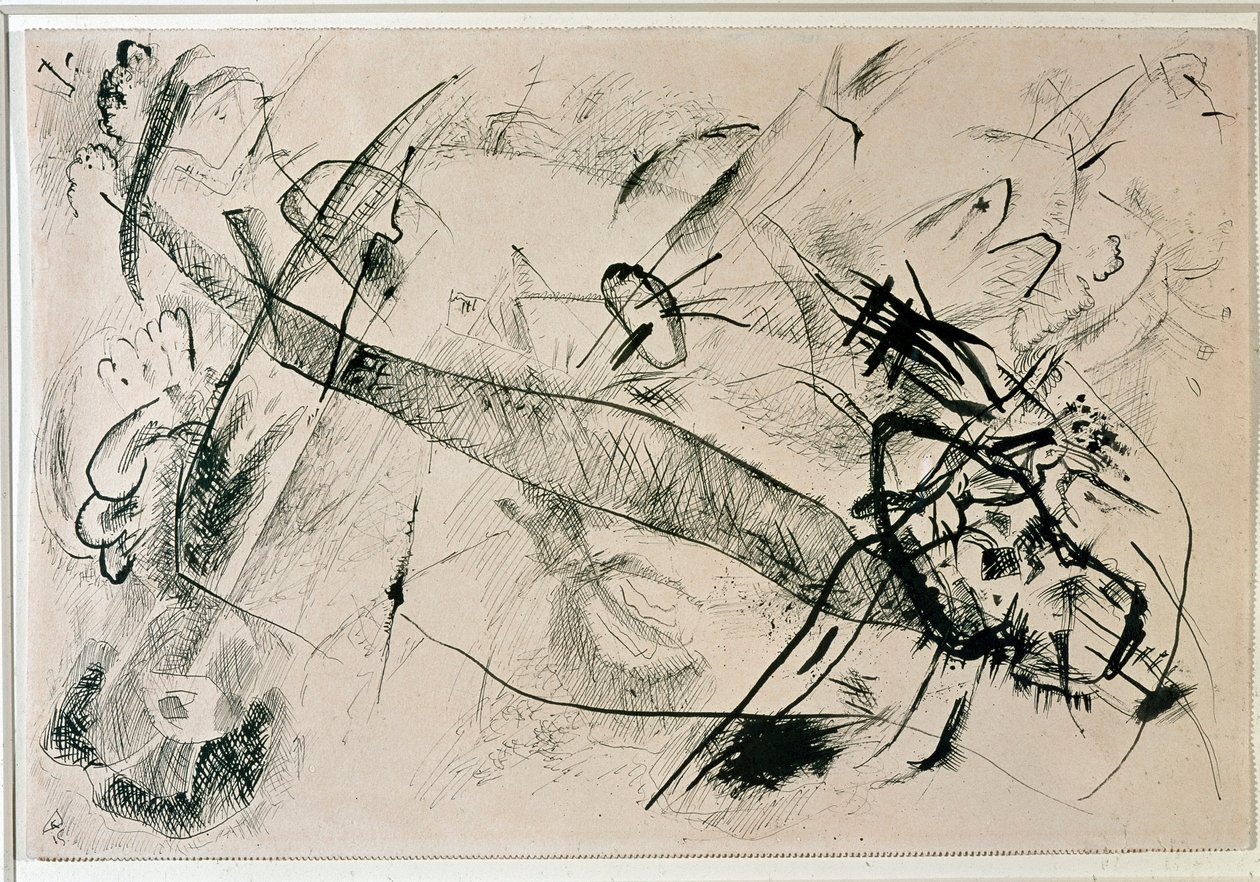 Untitled Drawing by Vassily Kandinsky (or Wassily Kandinski or Kandinskij, 1866-1944). 1915 New York, Museum of Modern Art by Wassily Kandinsky