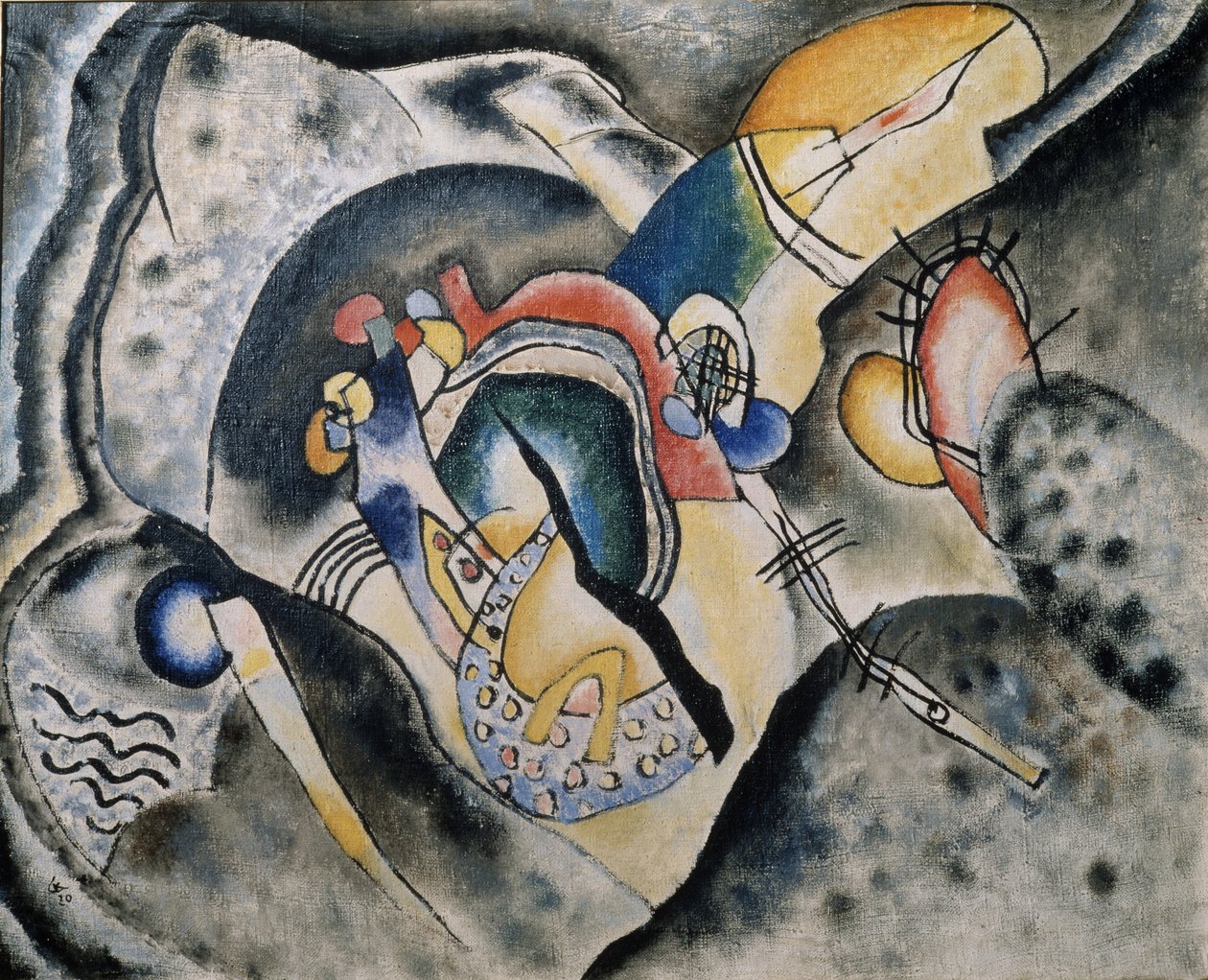 Siyah İnme, 1920 by Wassily Kandinsky