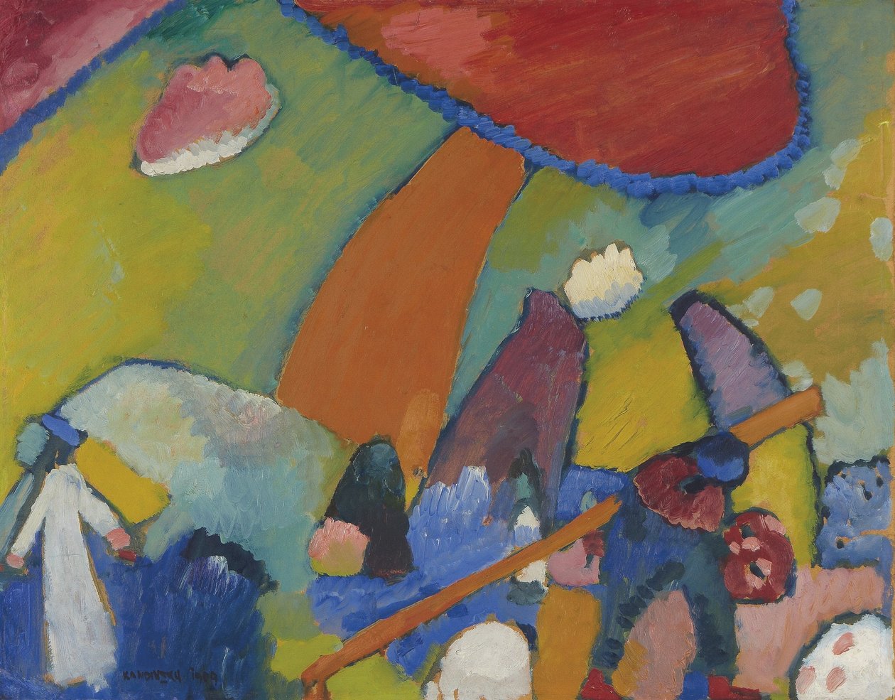 Sahil sahnesi, 1909 by Wassily Kandinsky
