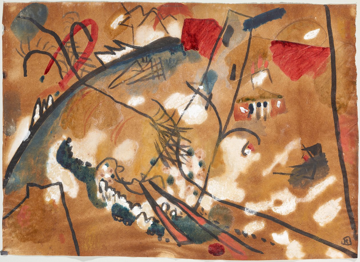 "Doğaçlama 24 (Troika II)" için Taslak by Wassily Kandinsky