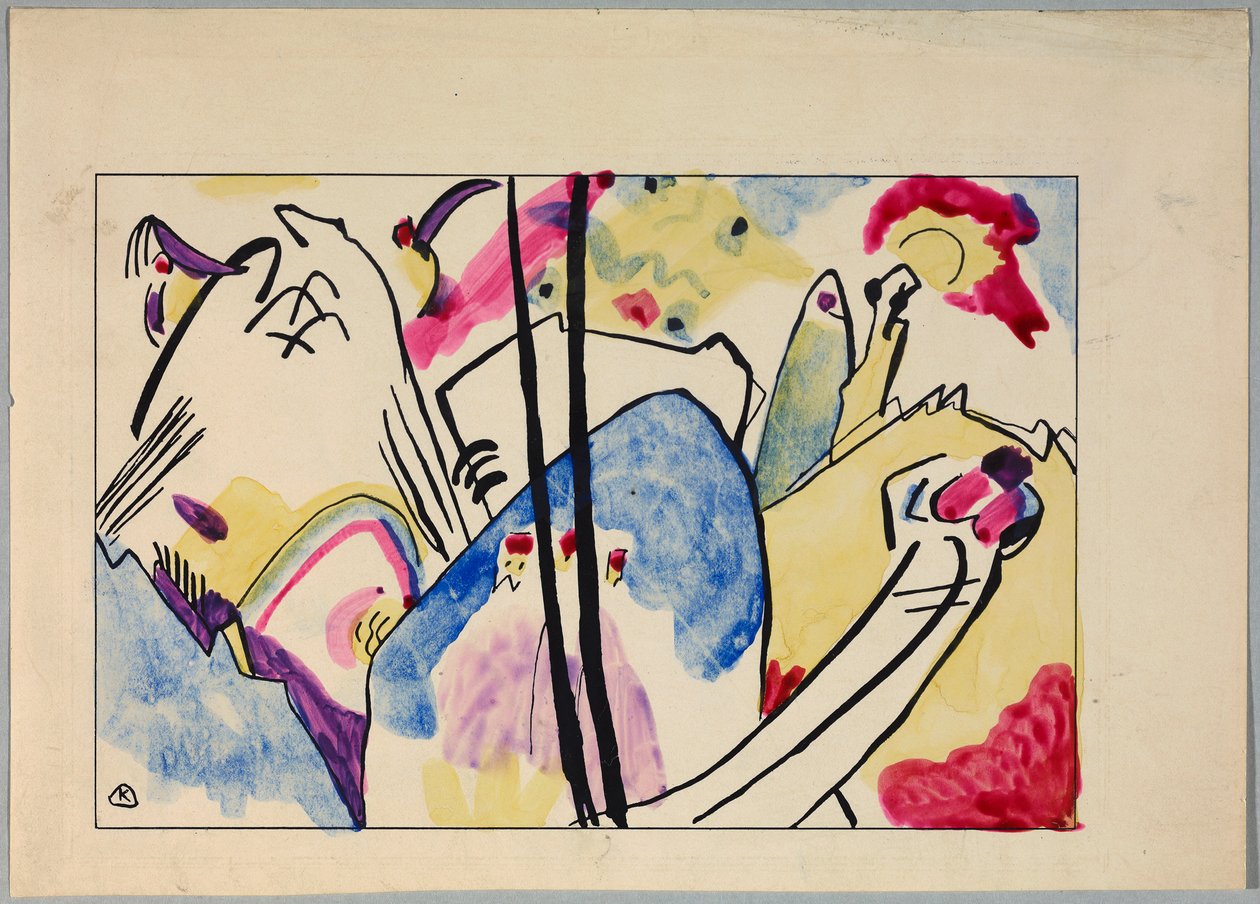 "Kompozisyon IV" için Taslak by Wassily Kandinsky