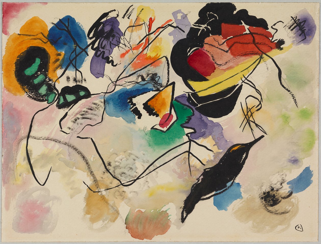 'Kompozisyon VII' için Taslak by Wassily Kandinsky