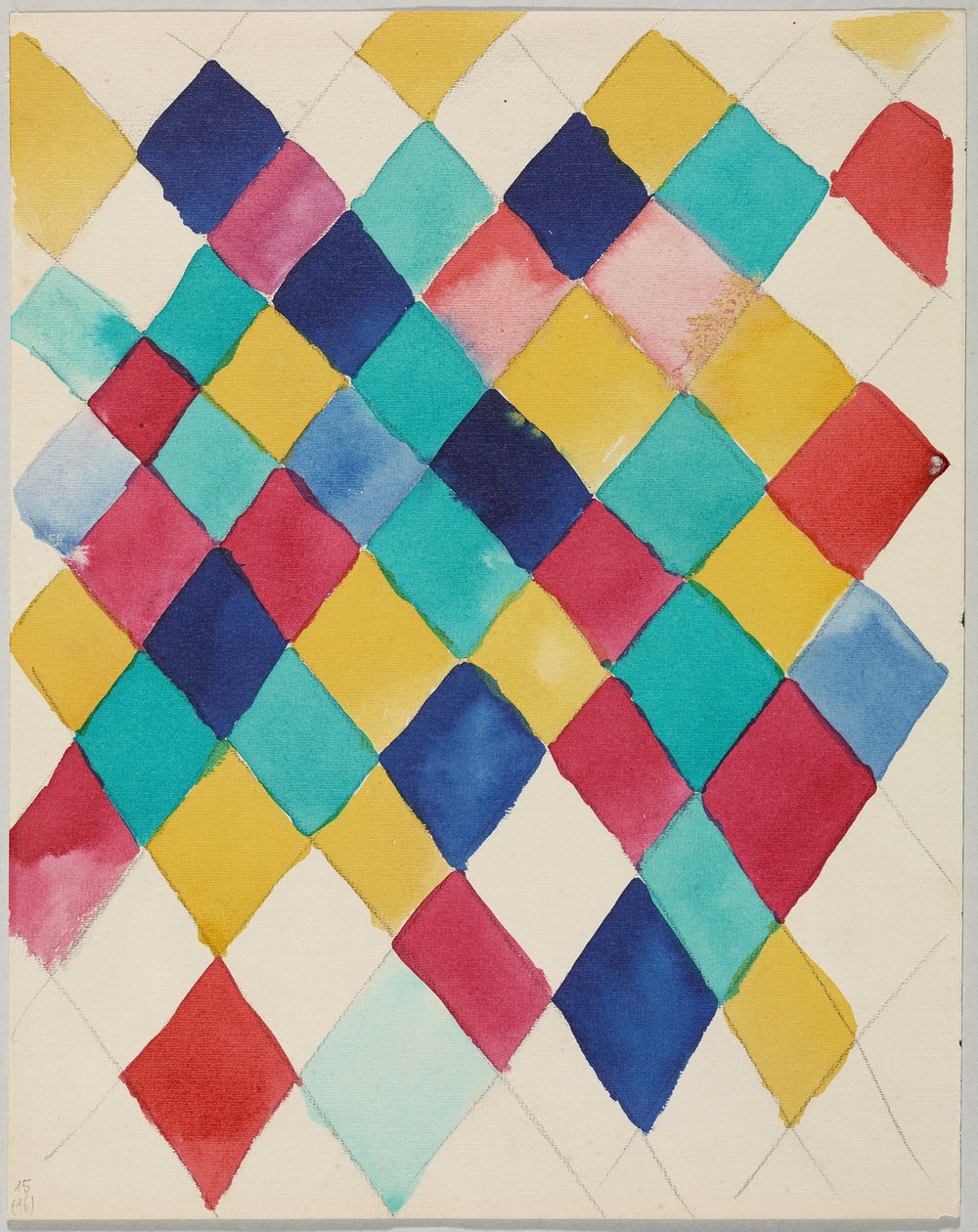 Eşkenar dörtgenlerle renk çalışması by Wassily Kandinsky