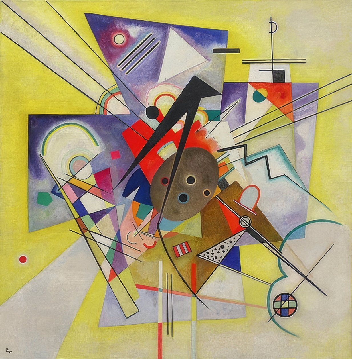Sarı eskort. 1924 by Wassily Kandinsky