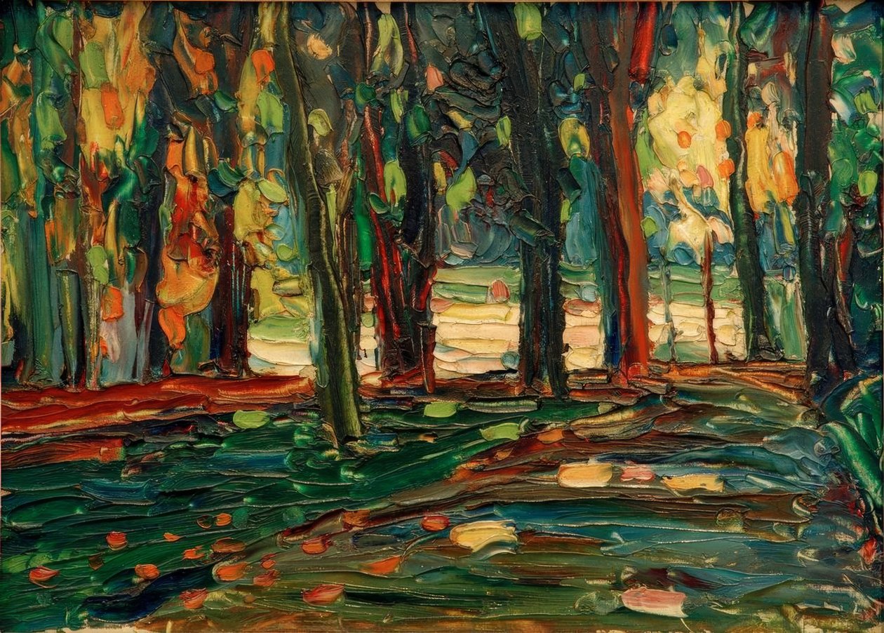 Aziz Bulut parkında by Wassily Kandinsky