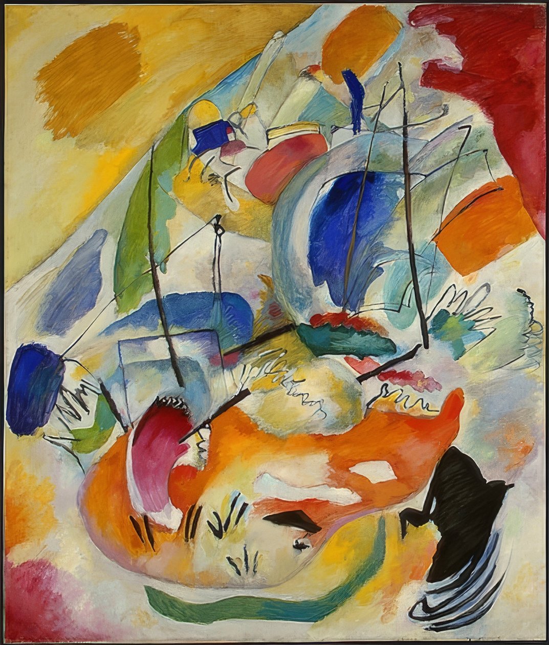 Doğaçlama 31 (deniz savaşı). 1913 by Wassily Kandinsky