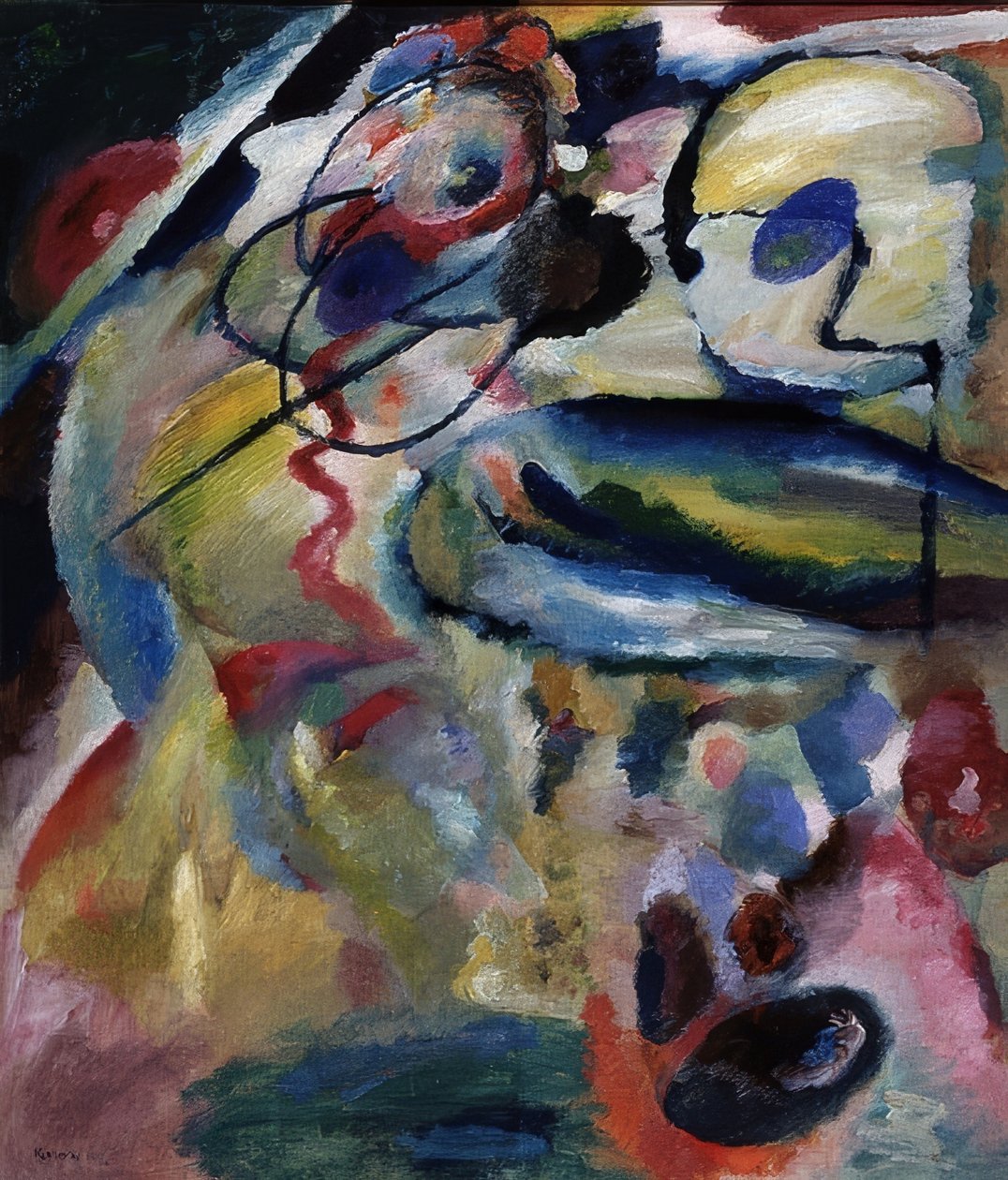 Daire ile kompozisyon. 1911 by Wassily Kandinsky