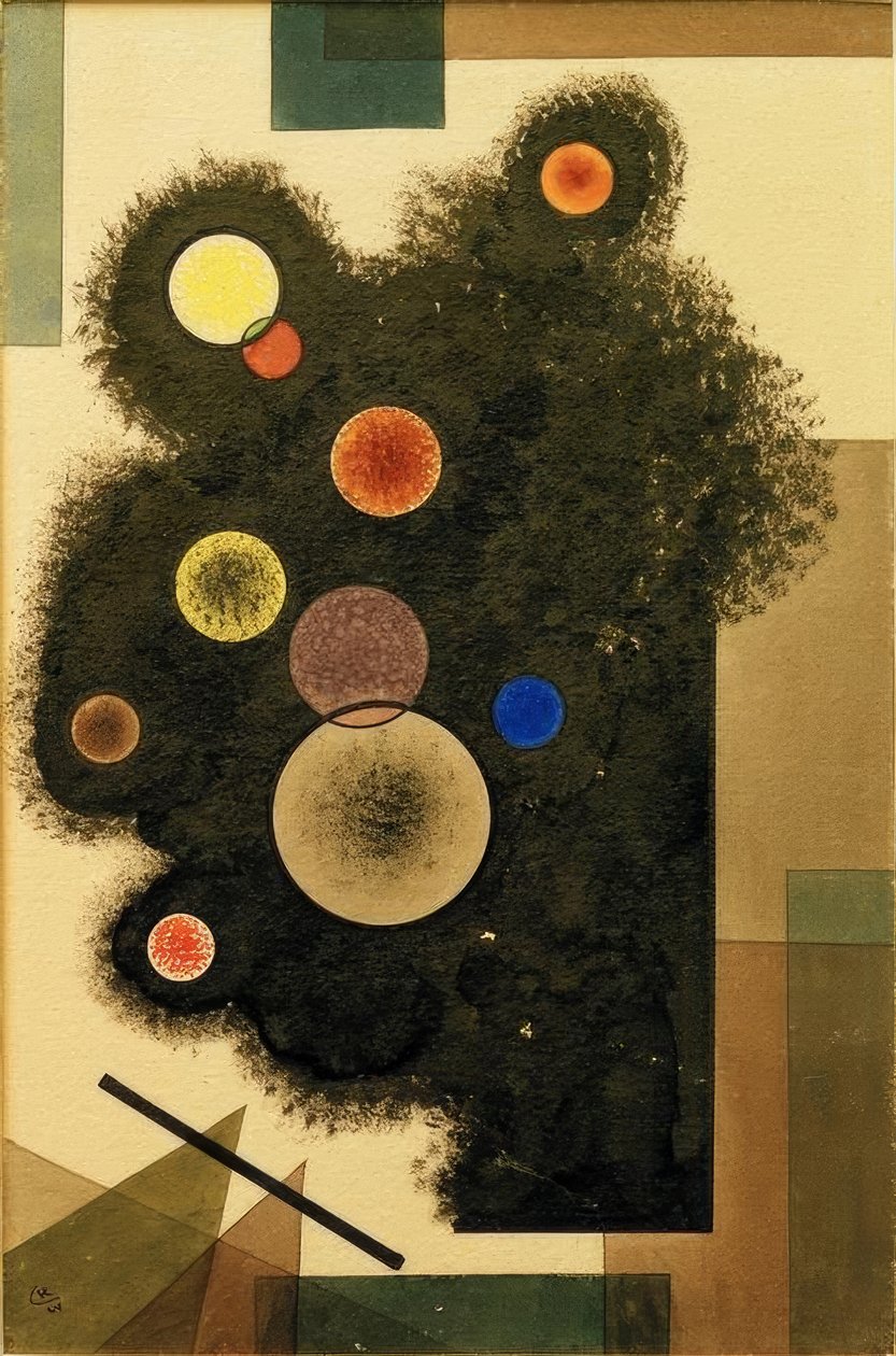 siyah daireler by Wassily Kandinsky
