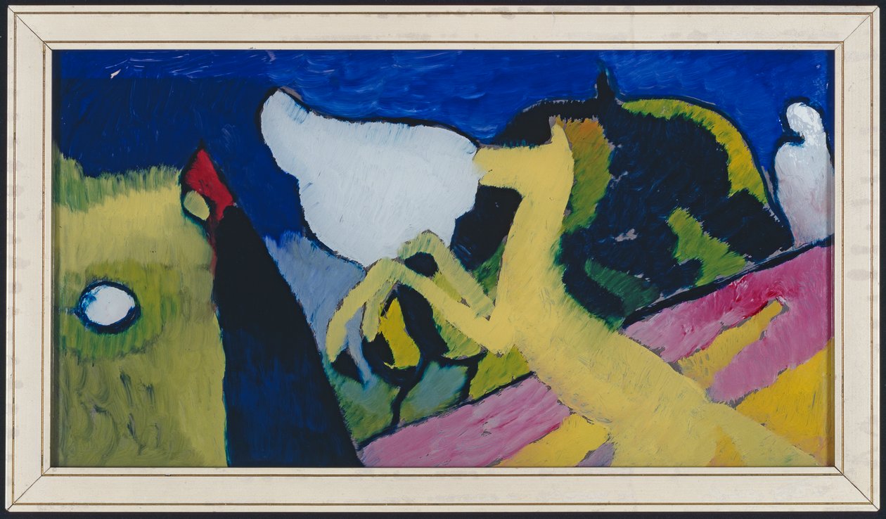 sarı bir atla by Wassily Kandinsky