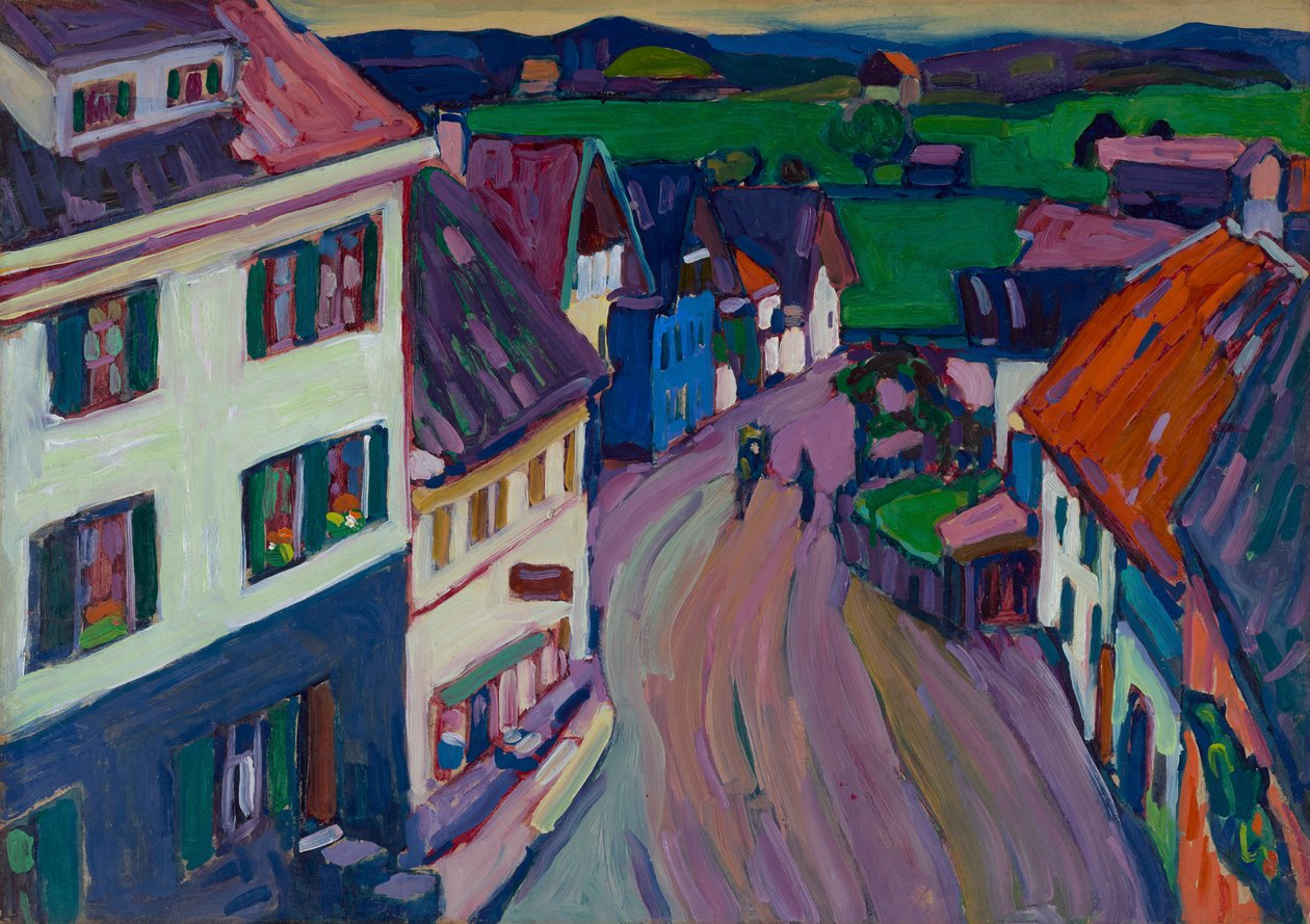 Murnau - Griesbräu'nun penceresinden görünüm by Wassily Kandinsky