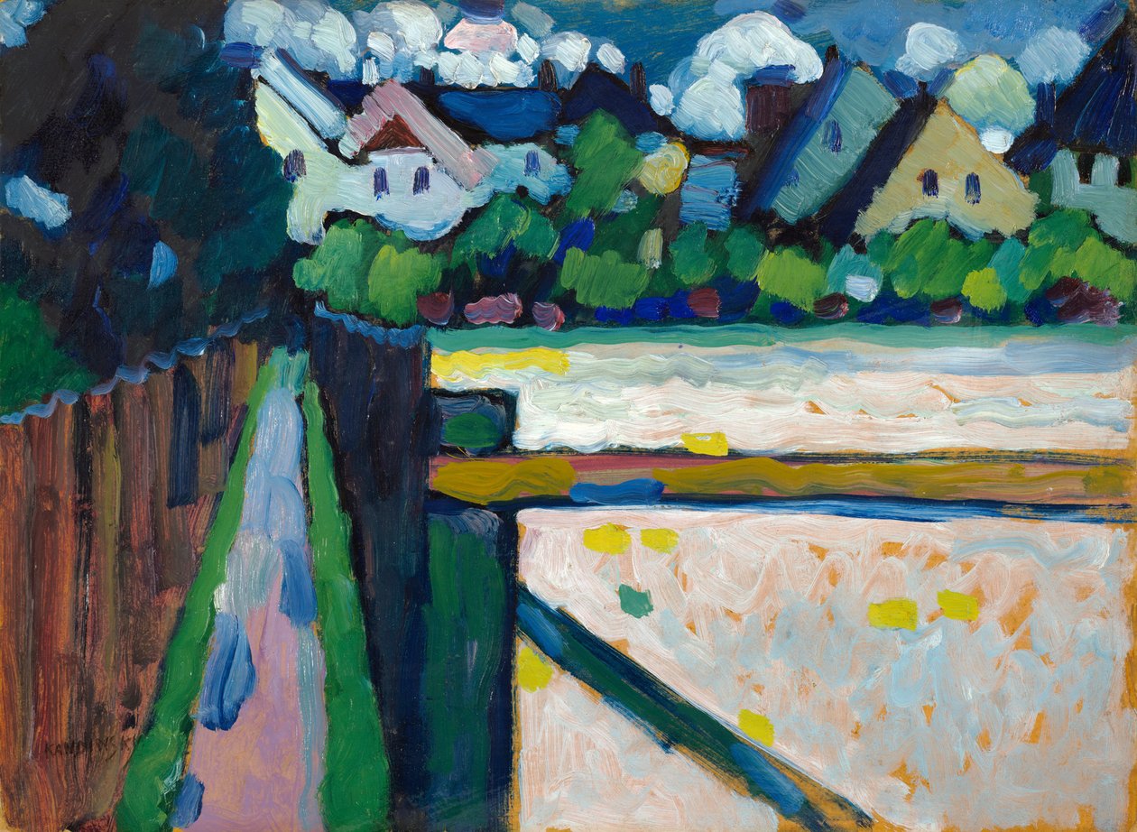 Murnau - patika ve evler by Wassily Kandinsky