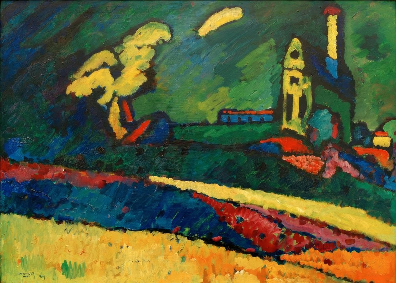 Murnau - Kilise I ile Peyzaj by Wassily Kandinsky