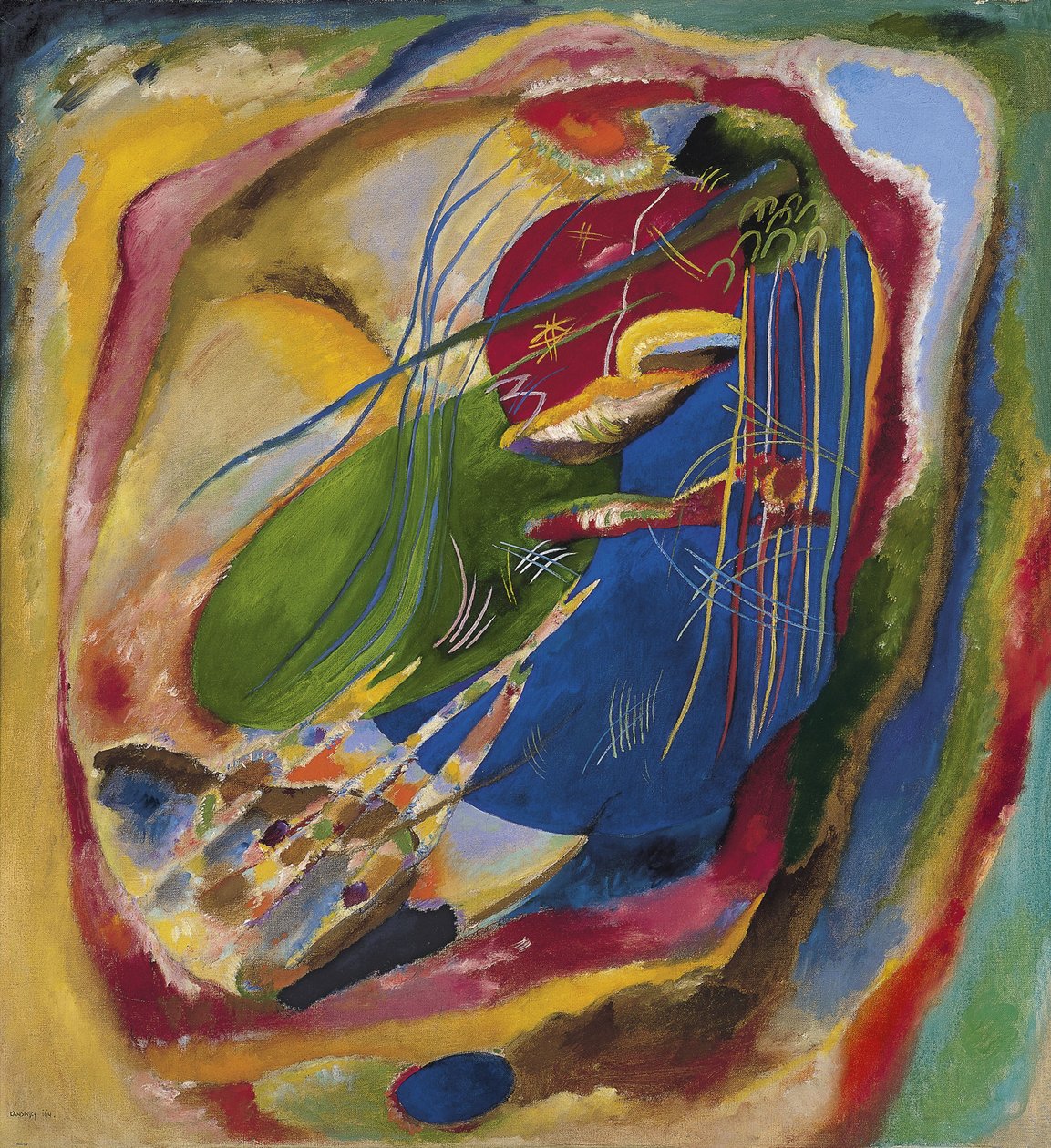 Üç Noktalı Resim, No. 196, 1914 by Wassily Kandinsky