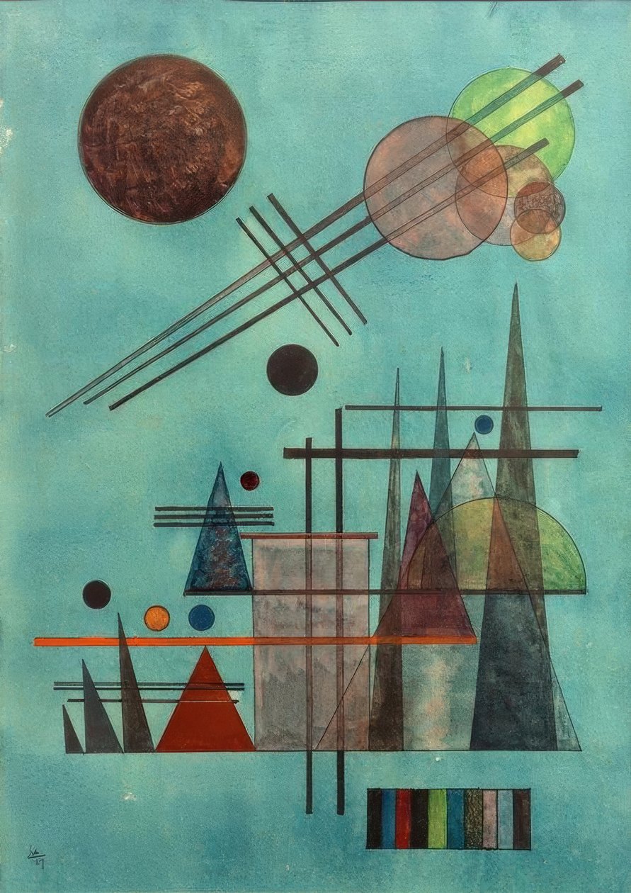 Karşıdan ve yukarı by Wassily Kandinsky