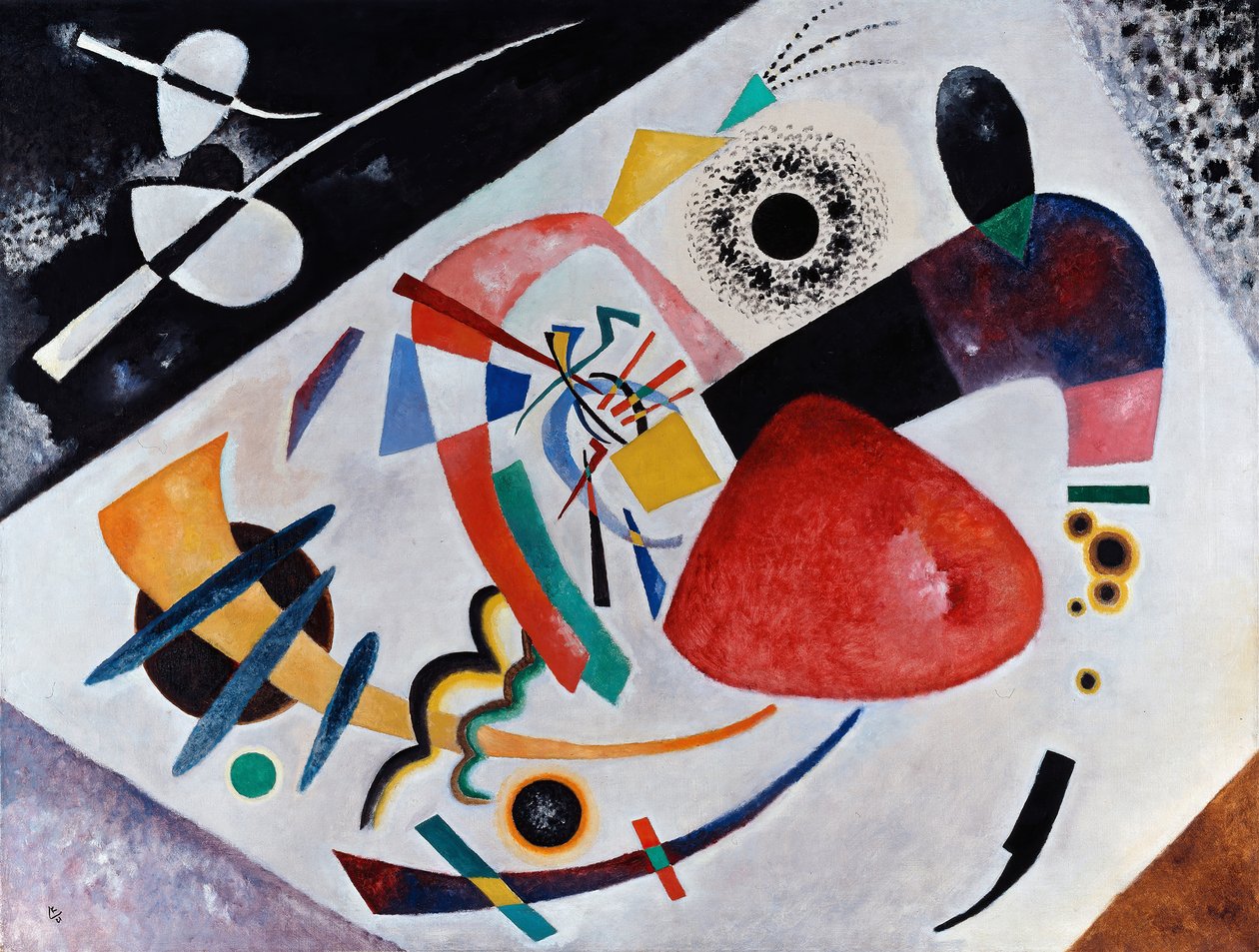 Kırmızı Nokta II, 1921. by Wassily Kandinsky