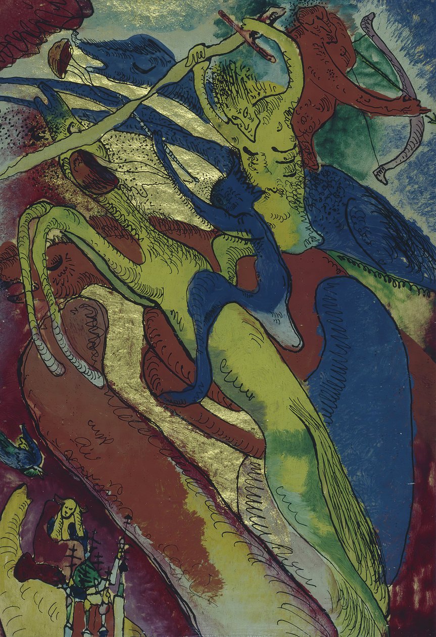 Kıyamet Binicileri I, 1911. by Wassily Kandinsky