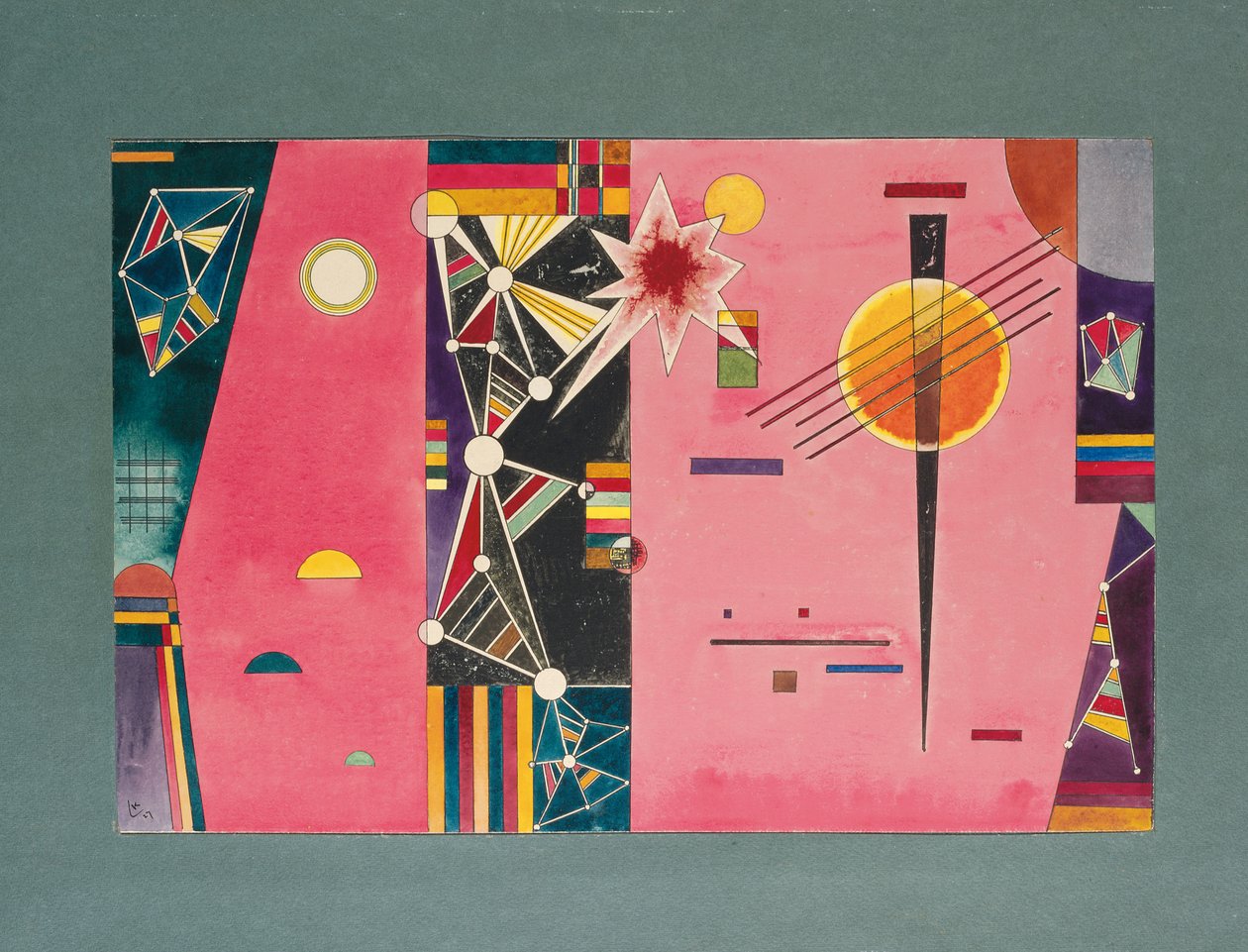 Kırmızı gül; roza çürüklüğü by Wassily Kandinsky