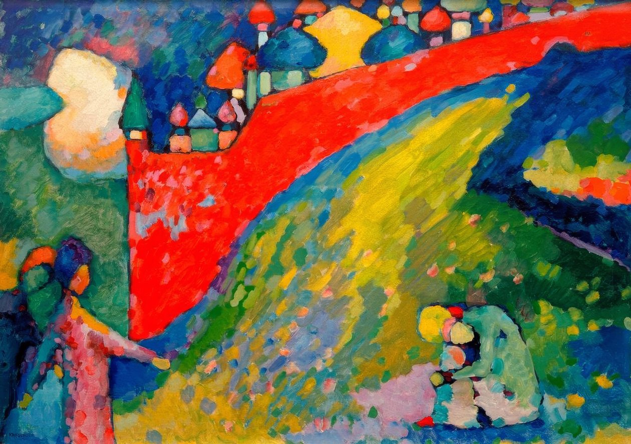Kırmızı duvar (kubbeler) by Wassily Kandinsky