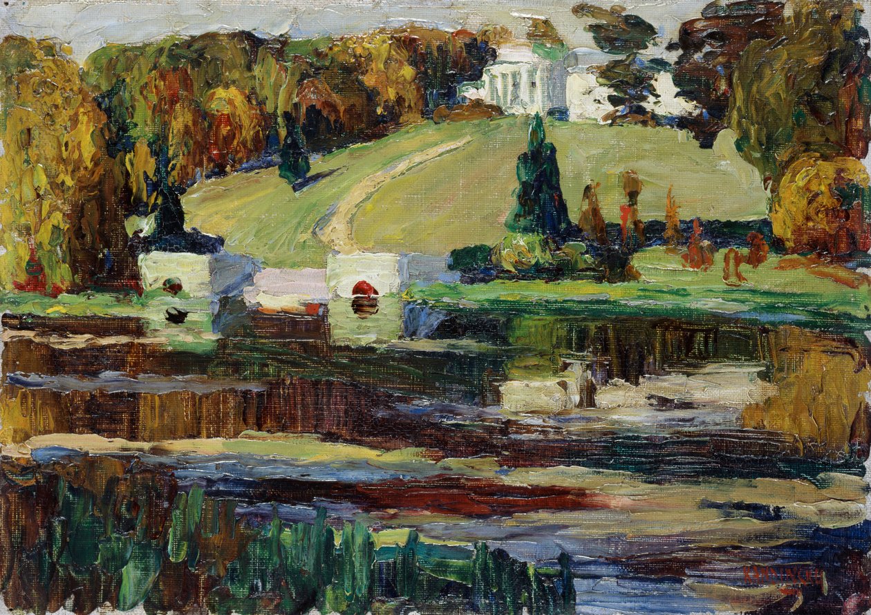 Akhtyrka - Sonbahar için Kroki by Wassily Kandinsky