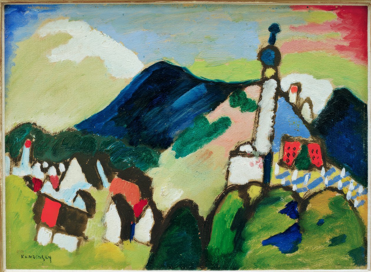 Kilise II ile Murnau için Çalışma by Wassily Kandinsky