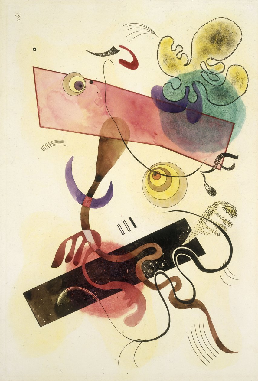 Noktalar: Yeşil ve Pembe by Wassily Kandinsky
