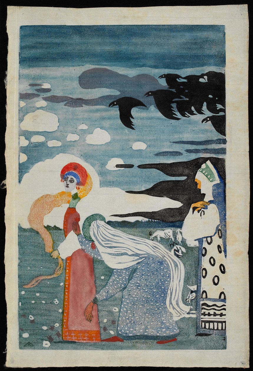 Kuzgunlar, 1907. by Wassily Kandinsky