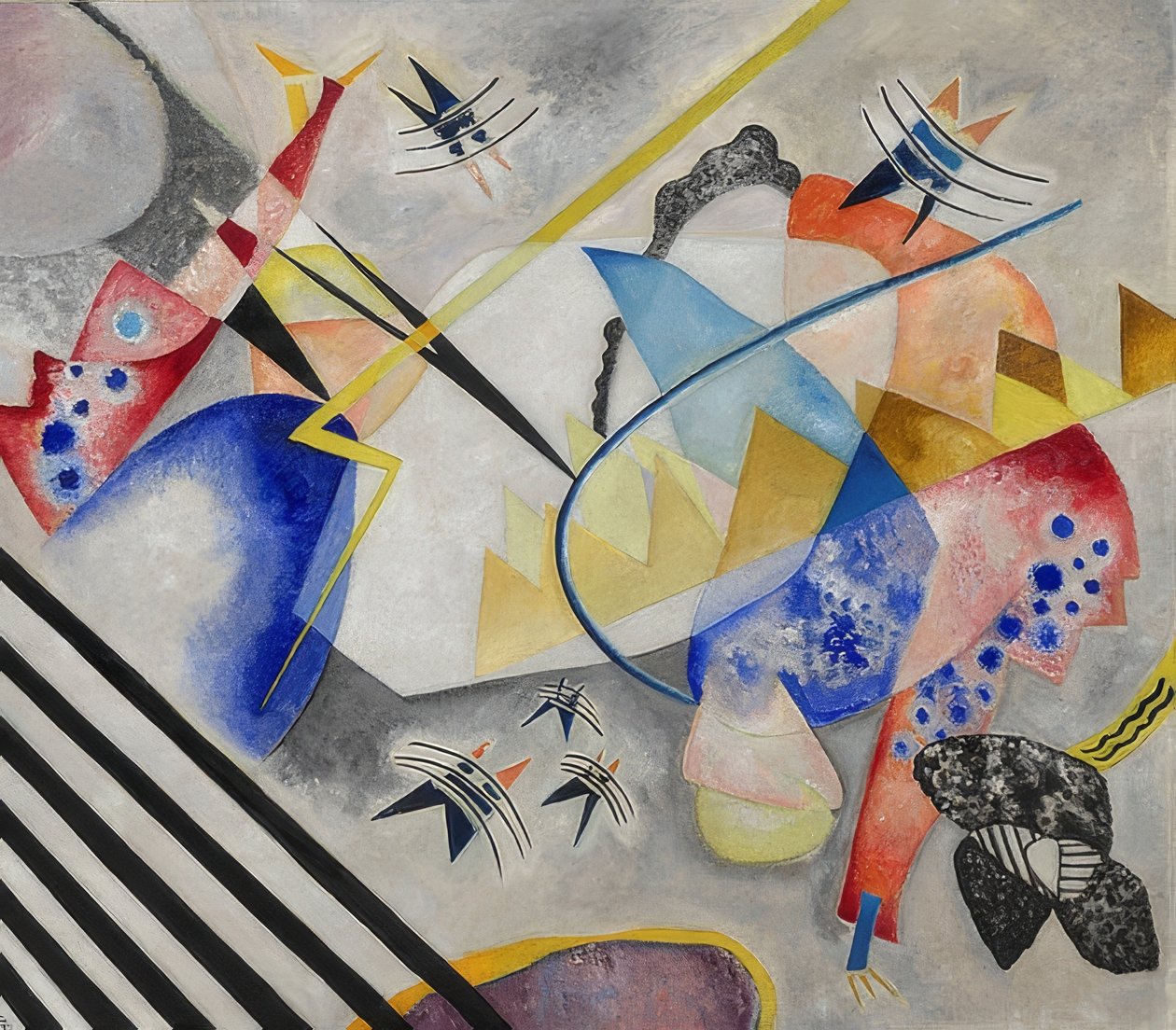 Beyaz merkez. 1921 by Wassily Kandinsky