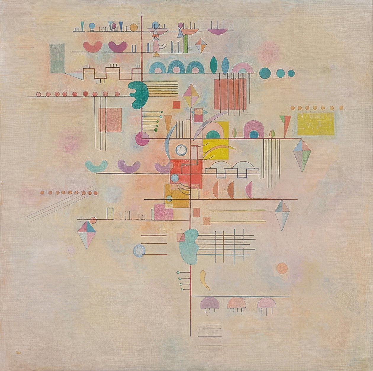 Zarter Aufstieg (Zarif tırmanış). 1934 by Wassily Kandinsky