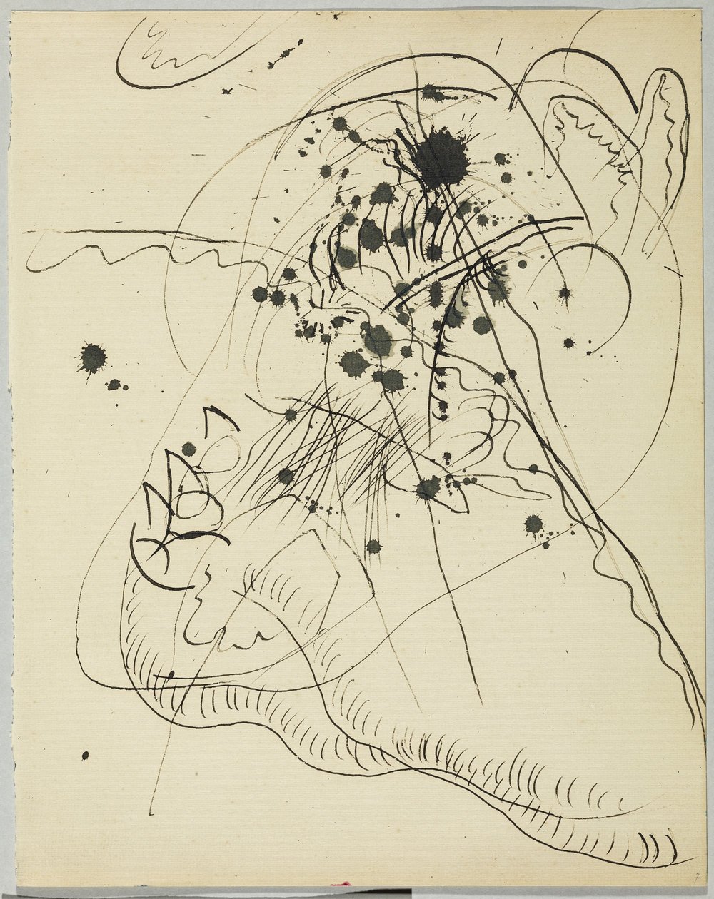 'Mavi Nokta'dan sonra çizim by Wassily Kandinsky
